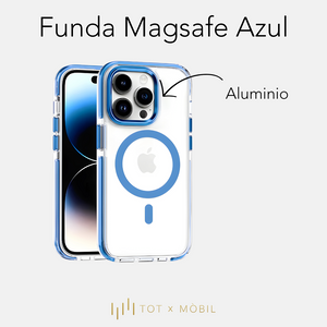 Funda Magsafe IPHONE - Transparente con Aluminio Premium