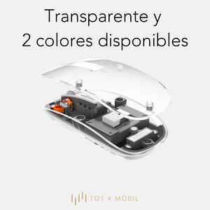 Ratón Inalámbrico Y Bluetooth Transparente - RGB