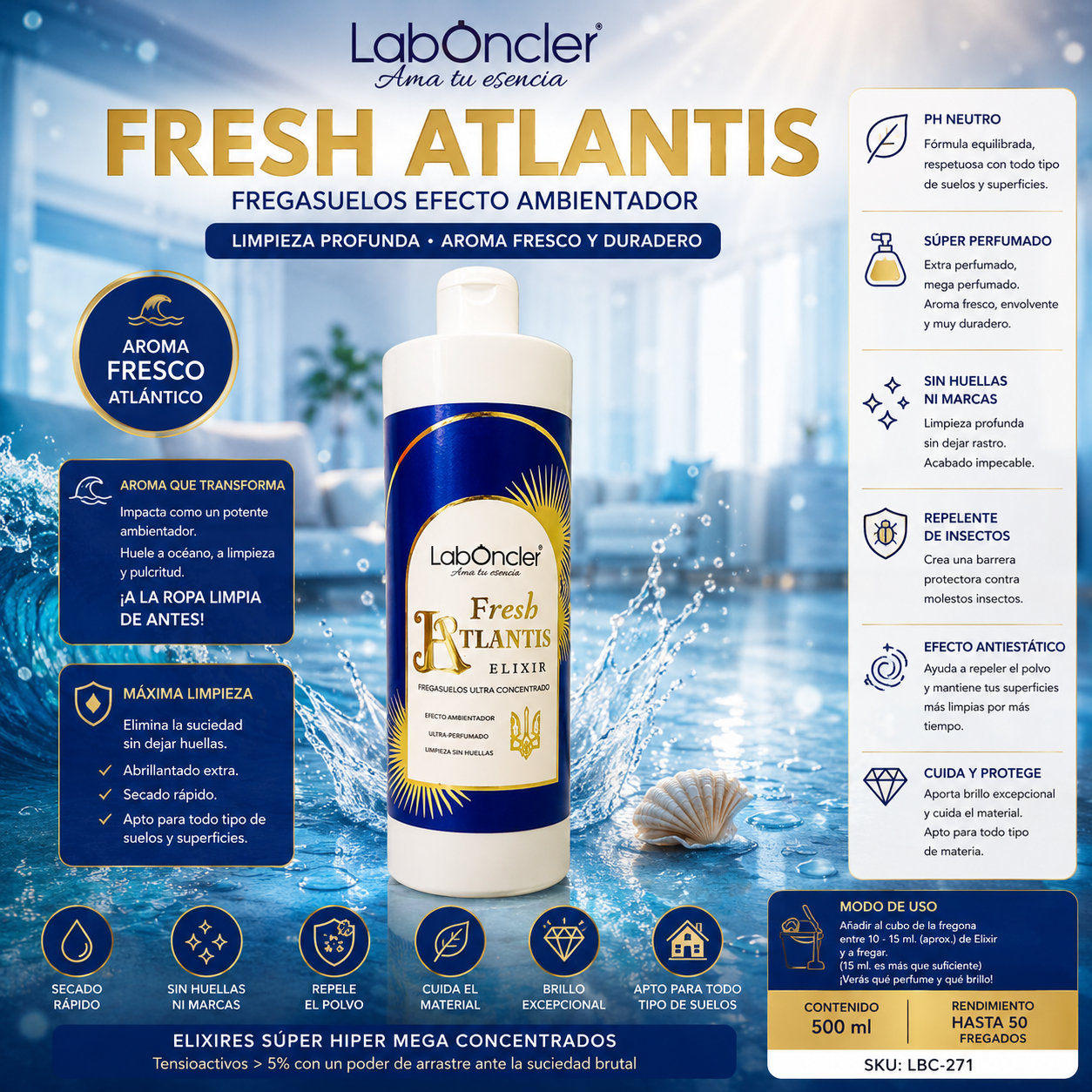 Fragancia Fresh Atlantis Fregasuelos Concentrado