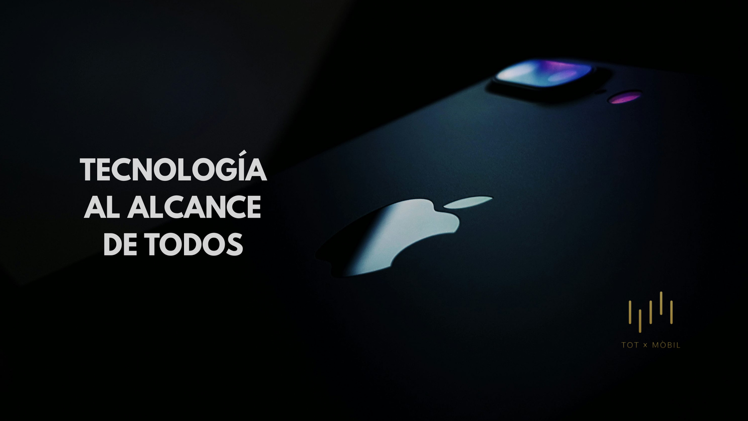 Iphone negro Tecnología al alcance de todos Tot X Mobil